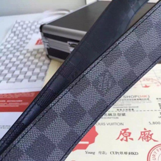 Replica Louis Vuitton Neo Inventeur Reversible 40MM Belt Graphite M9234Q