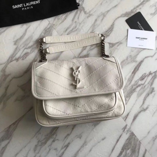 Fake YSL Saint Laurent Medium Niki Chain Bag White Replica Replica YSL Saint Laurent Medium Niki Chain Bag White
