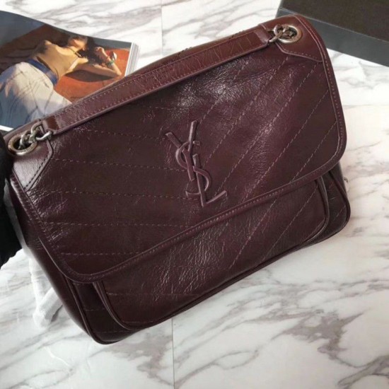 Replica YSL Saint Laurent Medium Niki Chain Bag Burgundy Replica YSL Saint Laurent Medium Niki Chain Bag Burgundy