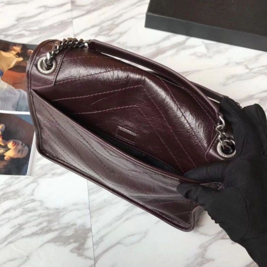 Replica YSL Saint Laurent Medium Niki Chain Bag Burgundy Replica YSL Saint Laurent Medium Niki Chain Bag Burgundy