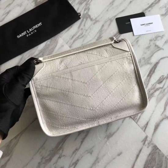 Fake YSL Saint Laurent Medium Niki Chain Bag White Replica Replica YSL Saint Laurent Medium Niki Chain Bag White