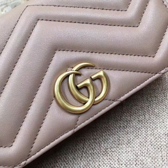 Replica Gucci GG Marmont Studs Mini Should Bag 488426 Nude