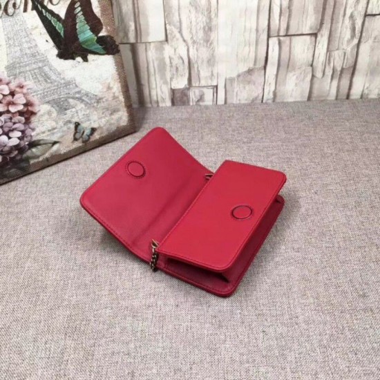 Replica Gucci GG Marmont Studs Mini Should Bag 488426 Red