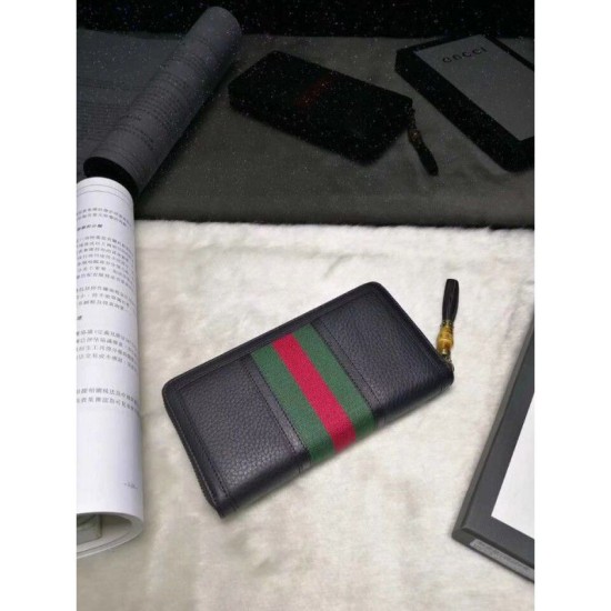 Replica Gucci Rania GG Canvas Zip Around Wallets 353651 Black
