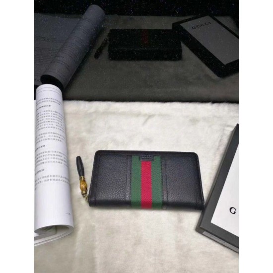 Replica Gucci Rania GG Canvas Zip Around Wallets 353651 Black
