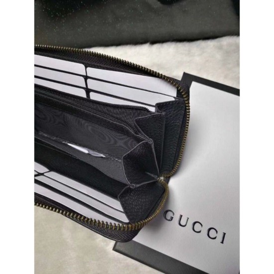Replica Gucci Rania GG Canvas Zip Around Wallets 353651 Black