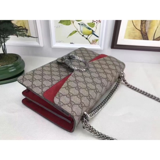 Replica Gucci Dionysus GG Supreme shoulder bag 400249 Red Fake Gucci Dionysus GG Supreme shoulder bag 400249 Red Replica