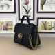Replica Gucci GG Marmont Small Top Handle Bag 498110 Black Replica Gucci GG Marmont Small Top Handle Bag 498110 Black