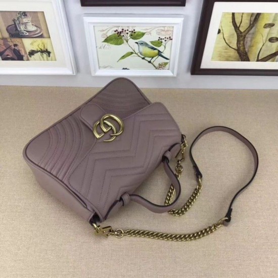 Replica Gucci GG Marmont Small Top Handle Bag 498110 Pink Fake Gucci GG Marmont Small Top Handle Bag 498110 Pink Replica