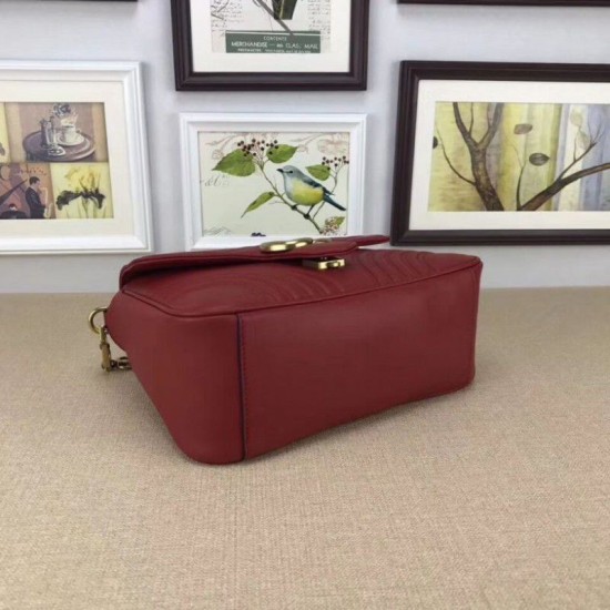 Replica Gucci GG Marmont Small Top Handle Bag 498110 Red Replica Gucci GG Marmont Small Top Handle Bag 498110 Red