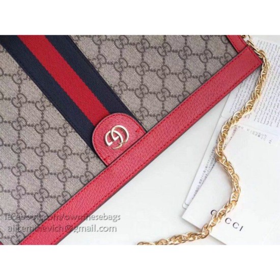 Fake Gucci Ophidia GG Medium Shoulder Bag Red 503876 Replica Replica Gucci Ophidia GG Medium Shoulder Bag Red 503876