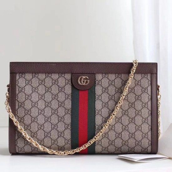 Replica Gucci Ophidia GG Medium Shoulder Bag Brown 503876