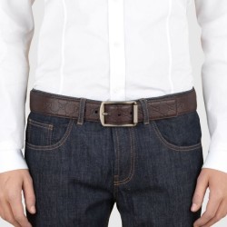 Fake Gucci ssima Leather Belts With Rectangular Buckle 295331 AA60N 2019 Replica