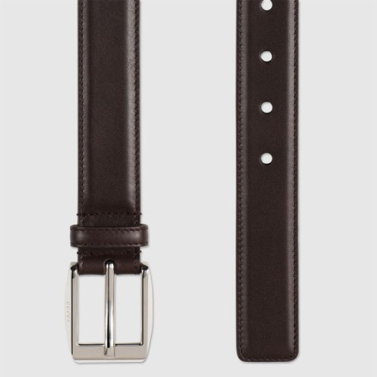 Fake Gucci Leather Classic Square Buckle Belts 336831 BGH0N 2140 Replica