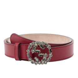 Replica Gucci Leather Belts With Crystal Interlocking G Buckle 354381 AP0IN 6263 Replica Gucci Leather Belts With Crystal Interlocking G Buckle 354381 AP0IN 6263