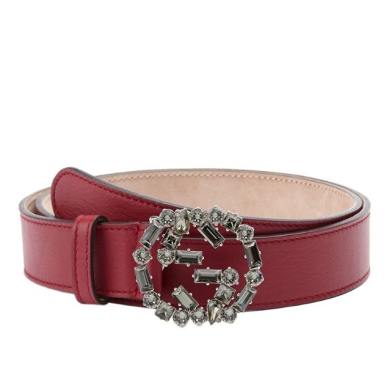 Replica Gucci Leather Belts With Crystal Interlocking G Buckle 354381 AP0IN 6263 Replica Gucci Leather Belts With Crystal Interlocking G Buckle 354381 AP0IN 6263