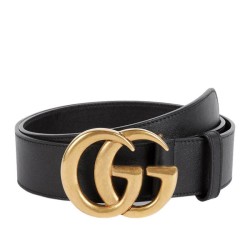 Replica Gucci Leather Belts With Double G Buckle 397660 AP00N 1000