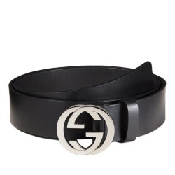 Replica Gucci Leather Belts With Interlocking G Buckle 368186 BGH0N 1000 Fake Gucci Leather Belts With Interlocking G Buckle 368186 BGH0N 1000 Replica