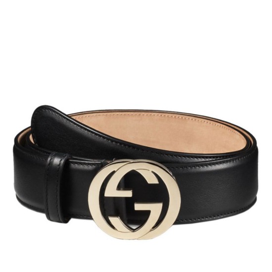 Replica Gucci Leather Belts With Interlocking G Buckle 370543 AP00G 1000