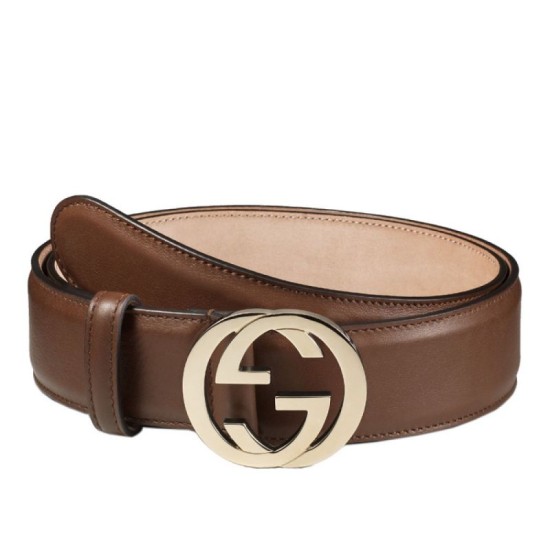 Fake Gucci Leather Belts With Interlocking G Buckle 370543 AP00G 2548 Replica