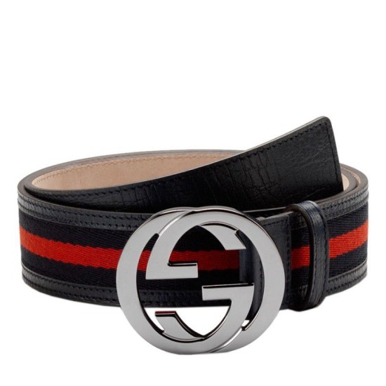 Replica Gucci Signature Web Belts With Interlocking G Buckle 114984 H17AR 8497