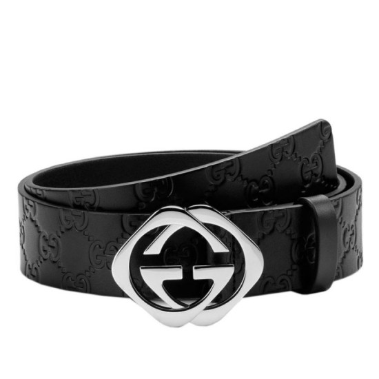 Fake Gucci ssima Leather Belts With Square G Buckle 182320 A0V1N 1000 Replica