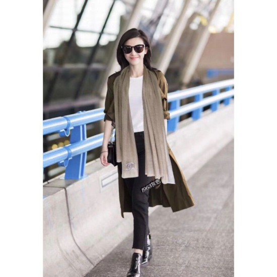 Replica Gucci Cashmere Long Scarves Embroidery Logo Gray