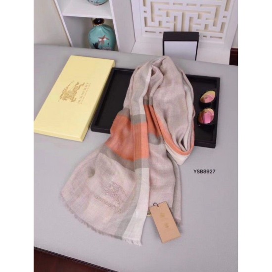 Fake Gucci Check Modal Cashmere and Silk Scarf Apricot Replica