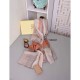 Fake Gucci Check Modal Cashmere and Silk Scarf Apricot Replica
