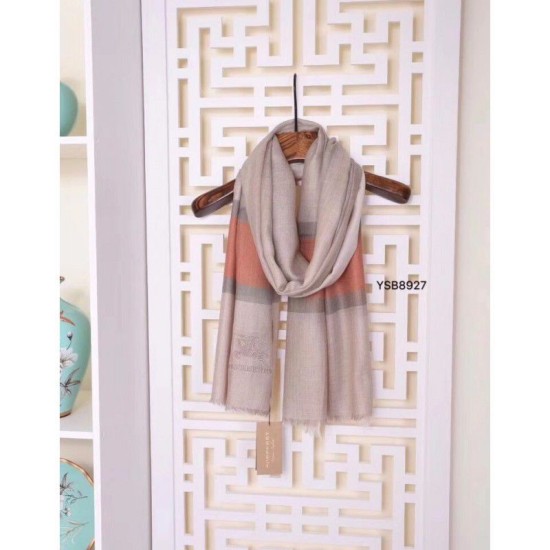 Fake Gucci Check Modal Cashmere and Silk Scarf Apricot Replica