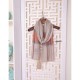 Fake Gucci Check Modal Cashmere and Silk Scarf Apricot Replica