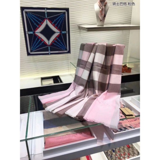 Fake Gucci Classic Large Check Cashmere Scarf Pink Replica