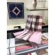 Fake Gucci Classic Large Check Cashmere Scarf Pink Replica