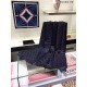 Fake Gucci GG Jacquard Pattern Knit Scarf With Fiinge Men Blue Replica