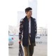 Fake Gucci GG Jacquard Pattern Knit Scarf With Fiinge Men Blue Replica