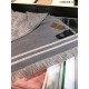 Replica Gucci GG Jacquard Pattern Knit Scarf With Fiinge Men Gray
