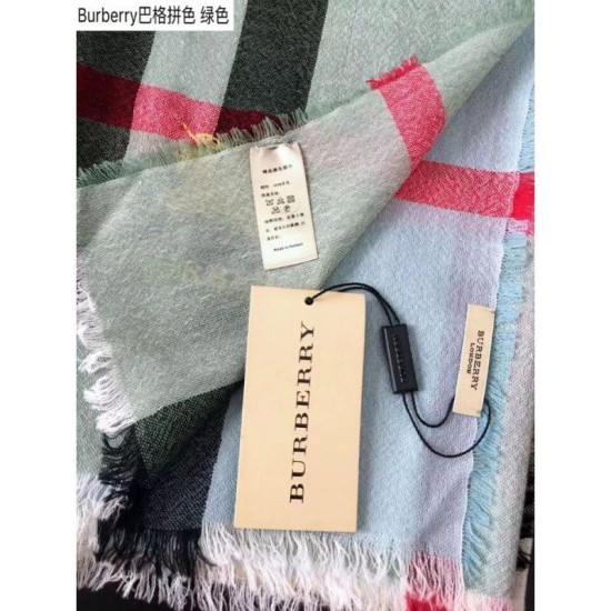 Fake Gucci Lightweight Check Wool Cashmere Scarf Green Replica