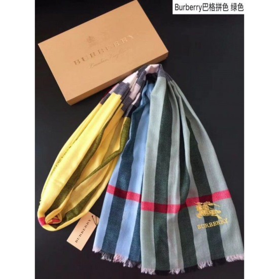 Fake Gucci Lightweight Check Wool Cashmere Scarf Green Replica