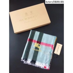 Fake Gucci Lightweight Check Wool Cashmere Scarf Green Replica