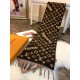 Replica Louis Vuitton  X Superme Cashmere Scarf Coffee