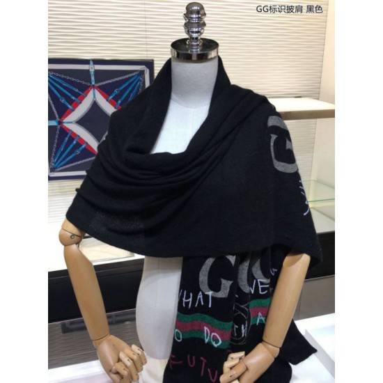 Replica Gucci Classic GG Shawl 70 x 180 Black