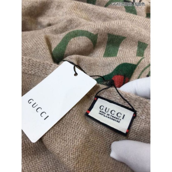 Replica Gucci Classic GG Shawl 70 x 180 Light Coffee