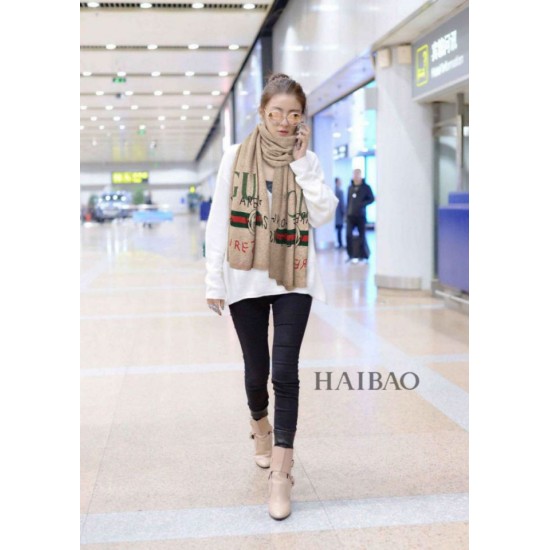 Replica Gucci Classic GG Shawl 70 x 180 Light Coffee