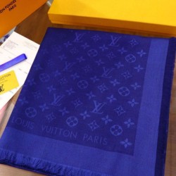 Replica Louis Vuitton Denim Monogram Shawl 140 M71376