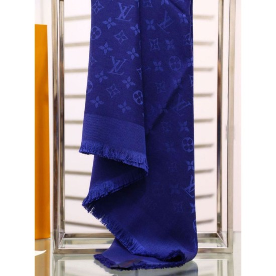 Replica Louis Vuitton Denim Monogram Shawl 140 M71376