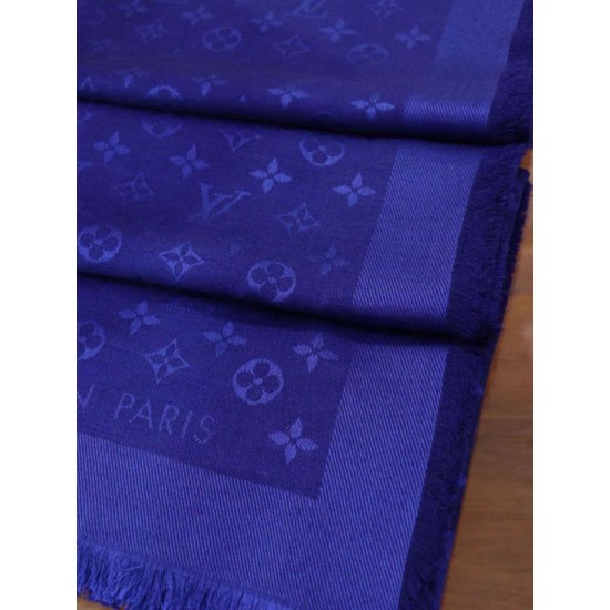 Replica Louis Vuitton Denim Monogram Shawl 140 M71376