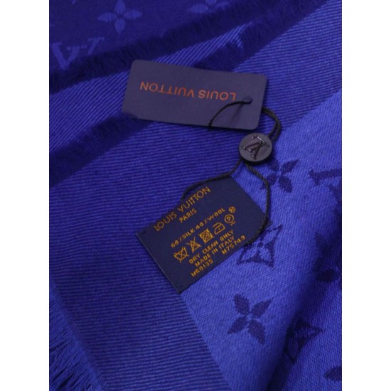 Replica Louis Vuitton Denim Monogram Shawl 140 M71376