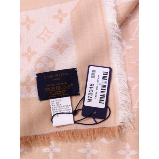 Replica Louis Vuitton Denim Monogram Shawl 140 Pink