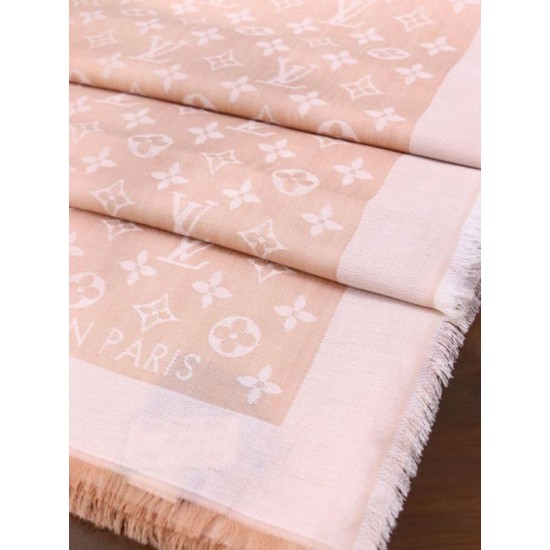 Replica Louis Vuitton Denim Monogram Shawl 140 Pink