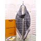 Replica Louis Vuitton Denim Monogram Shawl 140 M71378 Black